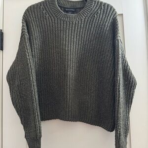 Banana Republic Men's Dark Green Crewneck Sweater